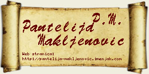 Pantelija Makljenović vizit kartica